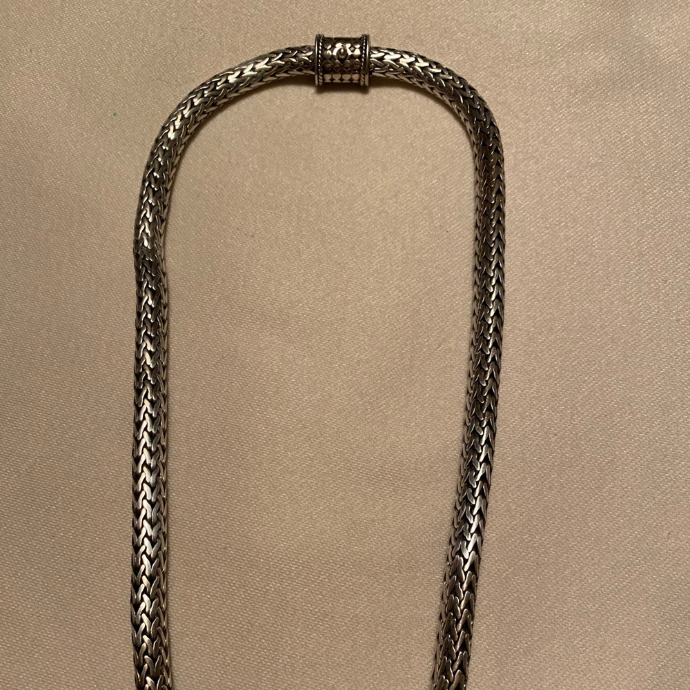 Sterling silver woven chain